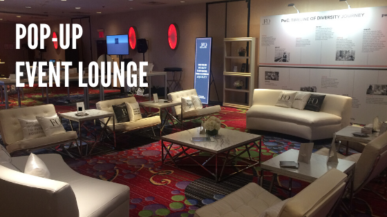 pop up lounge for conferences, trade shows, expos