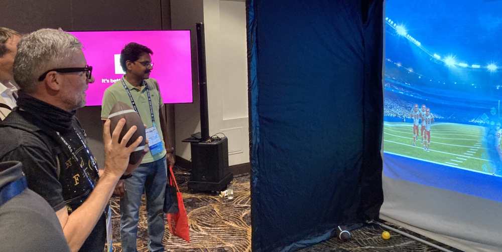 sports simulator rental for holiday party