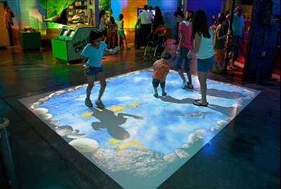 Interactive floor display rental